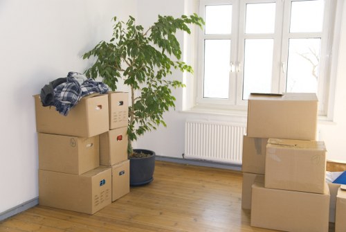 Experts organizing belongings during a home move in Mayfair