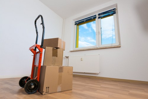 Modern removal truck with high-tech features in Mayfair